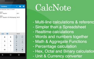 CalcNote – Notepad Calculator [Android App]